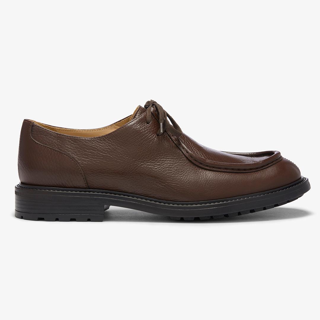Men's Brown Pebbled Leather Tuscan Moc Boot Del Toro Shoes