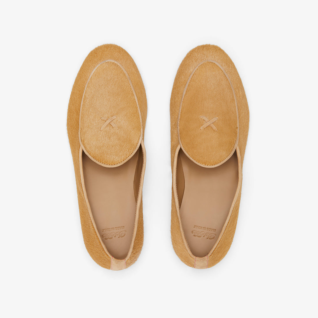 Women's Camel Pony Hair Milano Loafer Del Toro Shoes