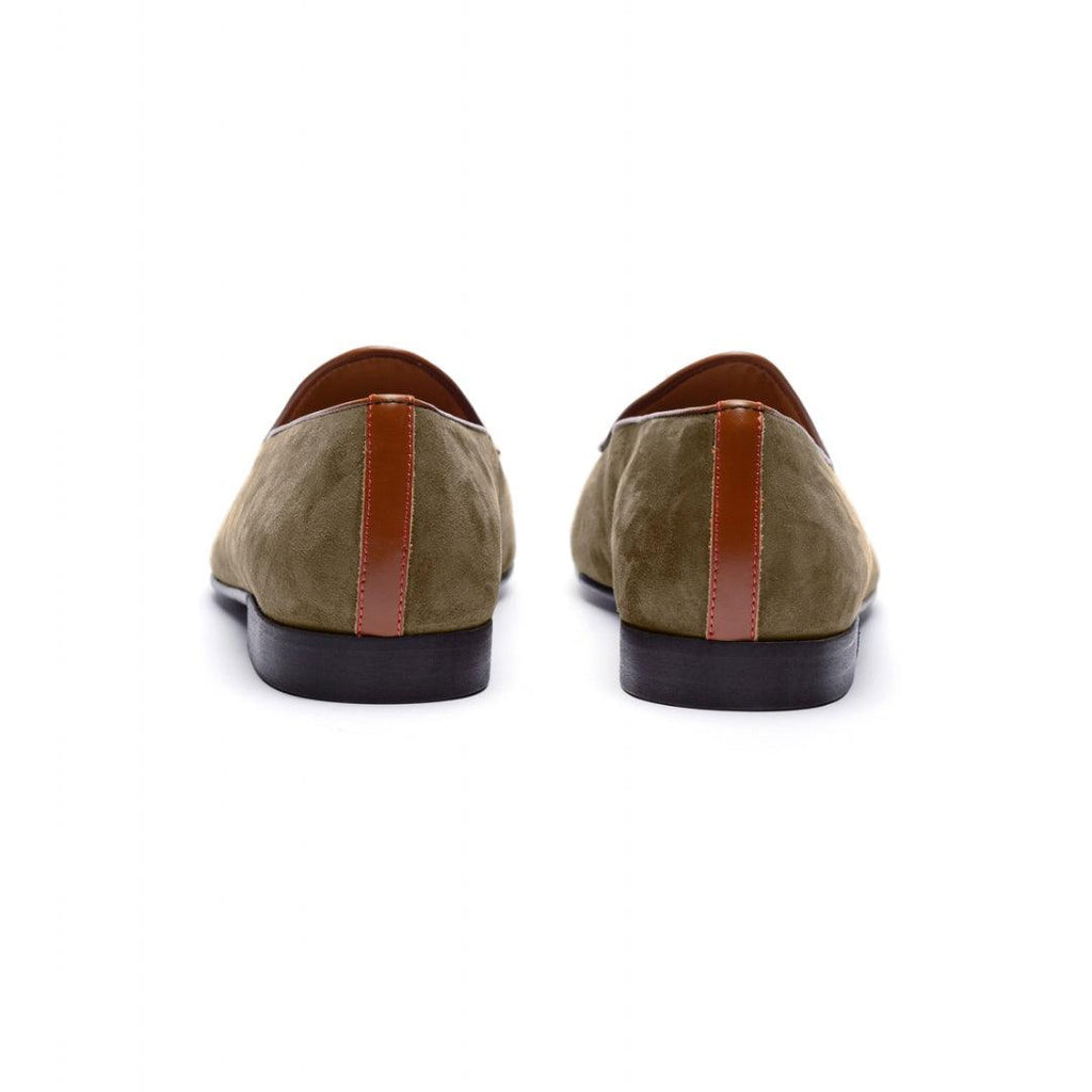 Men's Olive Textured Tan Milano Loafer Del Toro Shoes