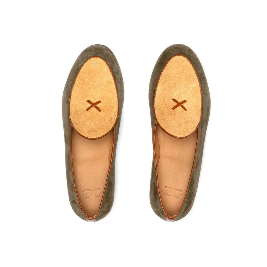 Men's Olive Textured Tan Milano Loafer Del Toro Shoes