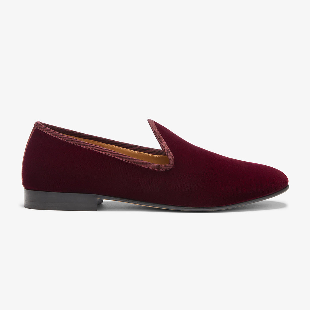Men's Oxblood Velvet Slipper II Del Toro Shoes
