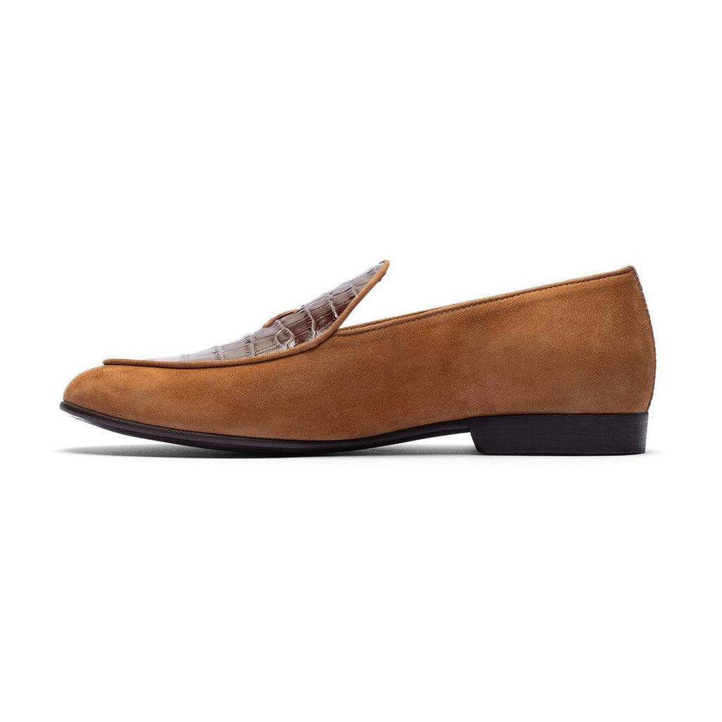 Men's Cognac Croc Milano Loafer Del Toro Shoes