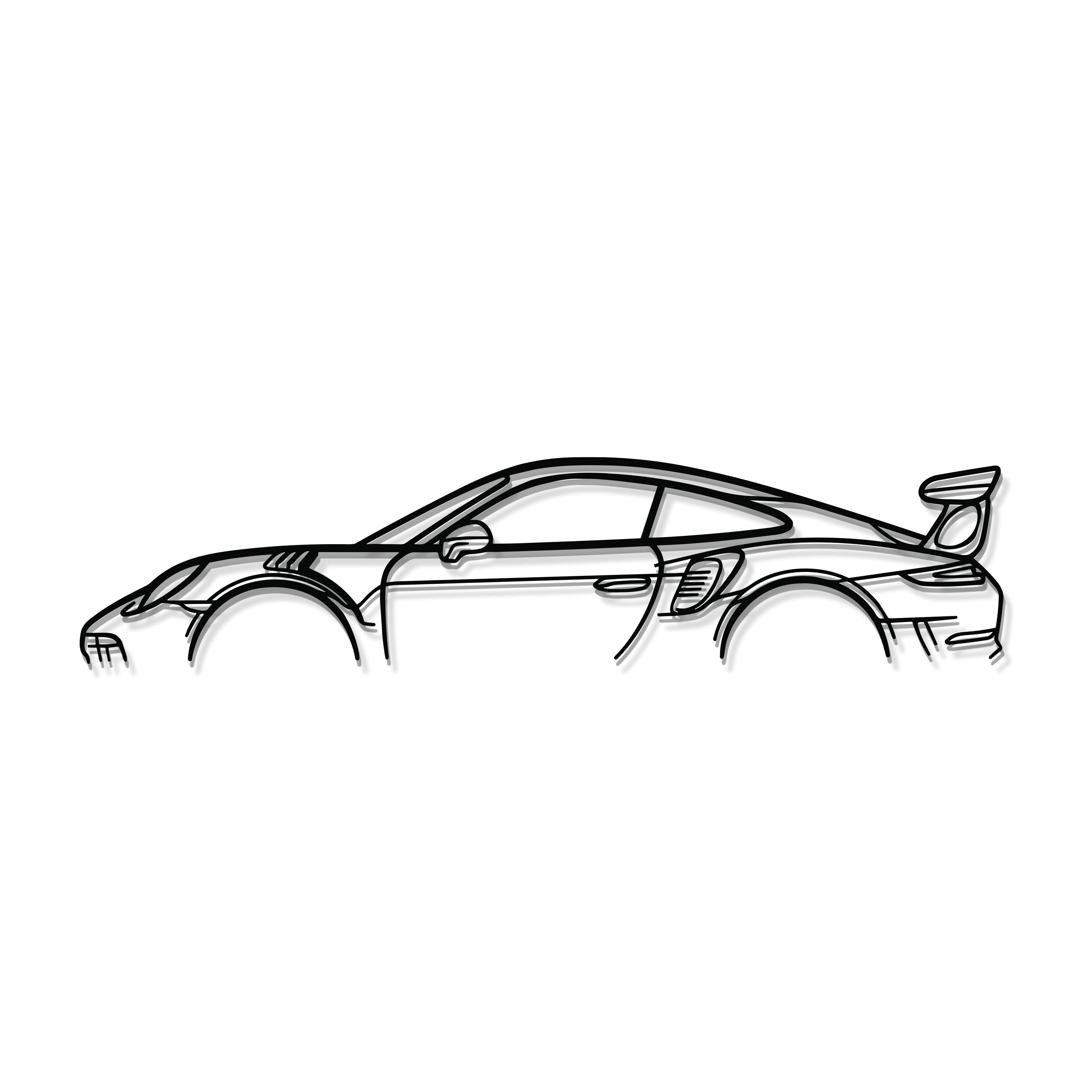 911 GT3 RS Model 991 Metal Car Wall Art - MT0858