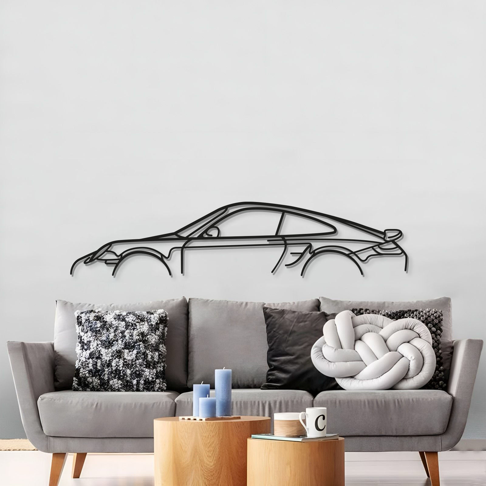 911 Turbo S Model 997 Metal Car Wall Art - MT0879