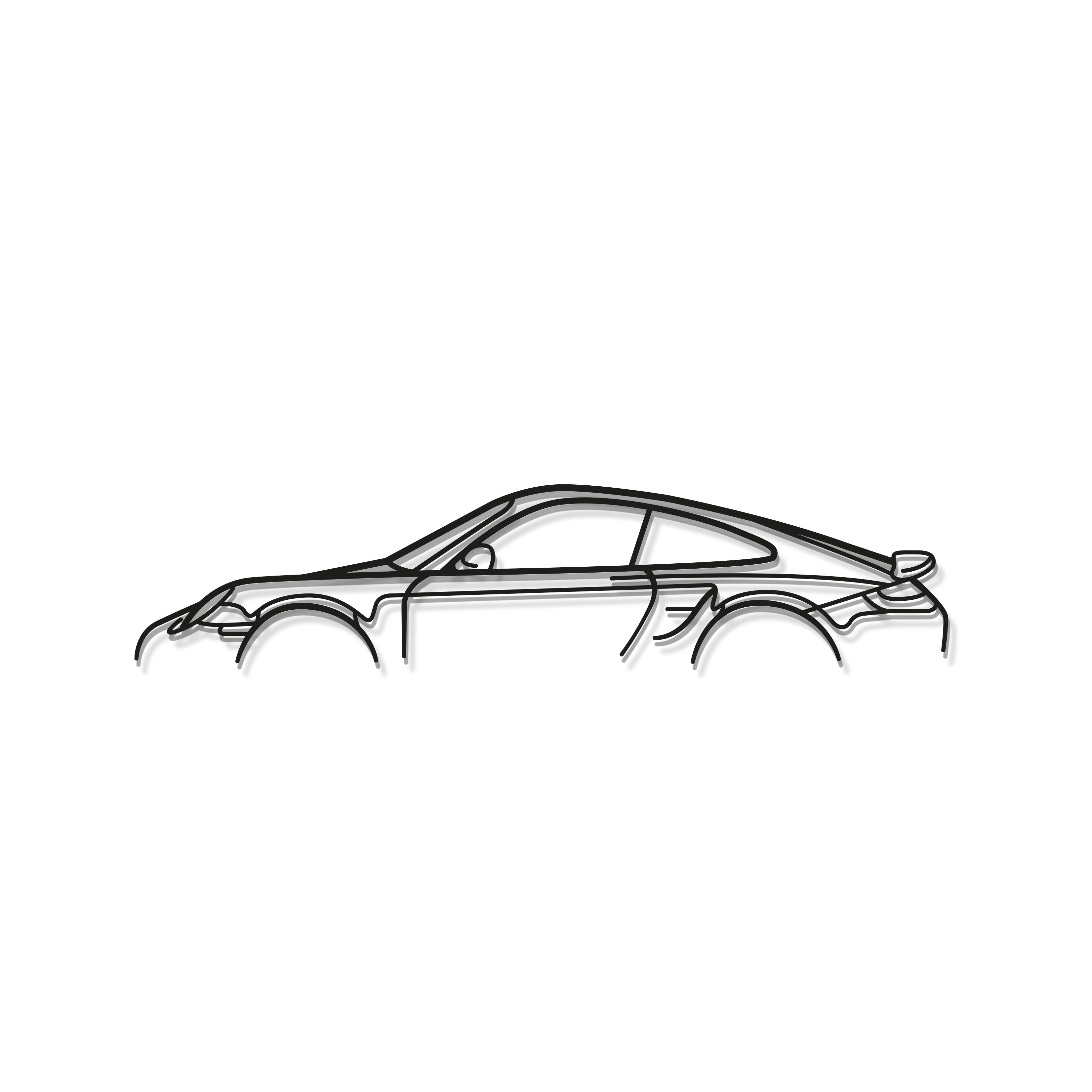 911 Turbo S Model 997 Metal Car Wall Art - MT0879