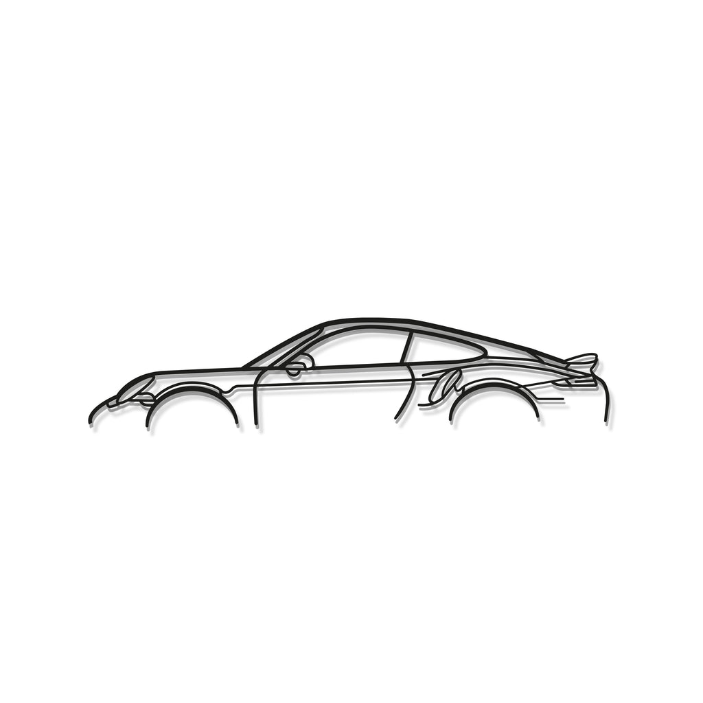 911 Turbo S Model 991 Metal Car Wall Art - MT0876