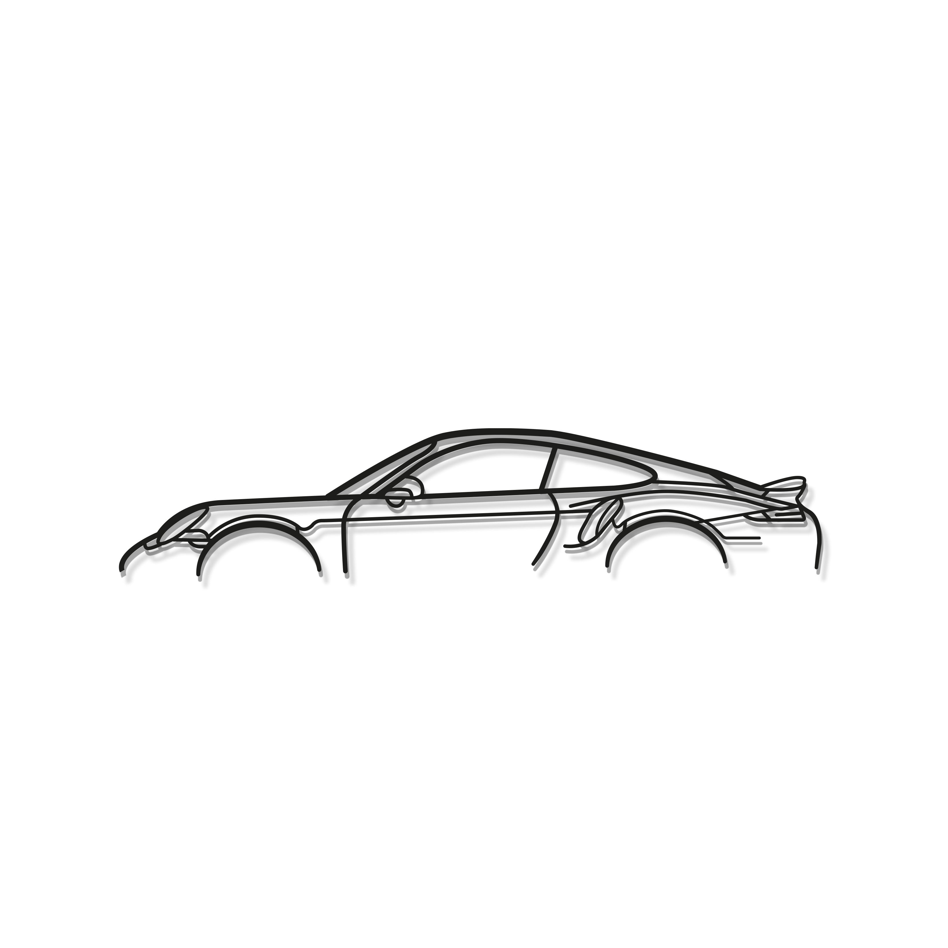 911 Turbo S Model 991 Metal Car Wall Art - MT0876