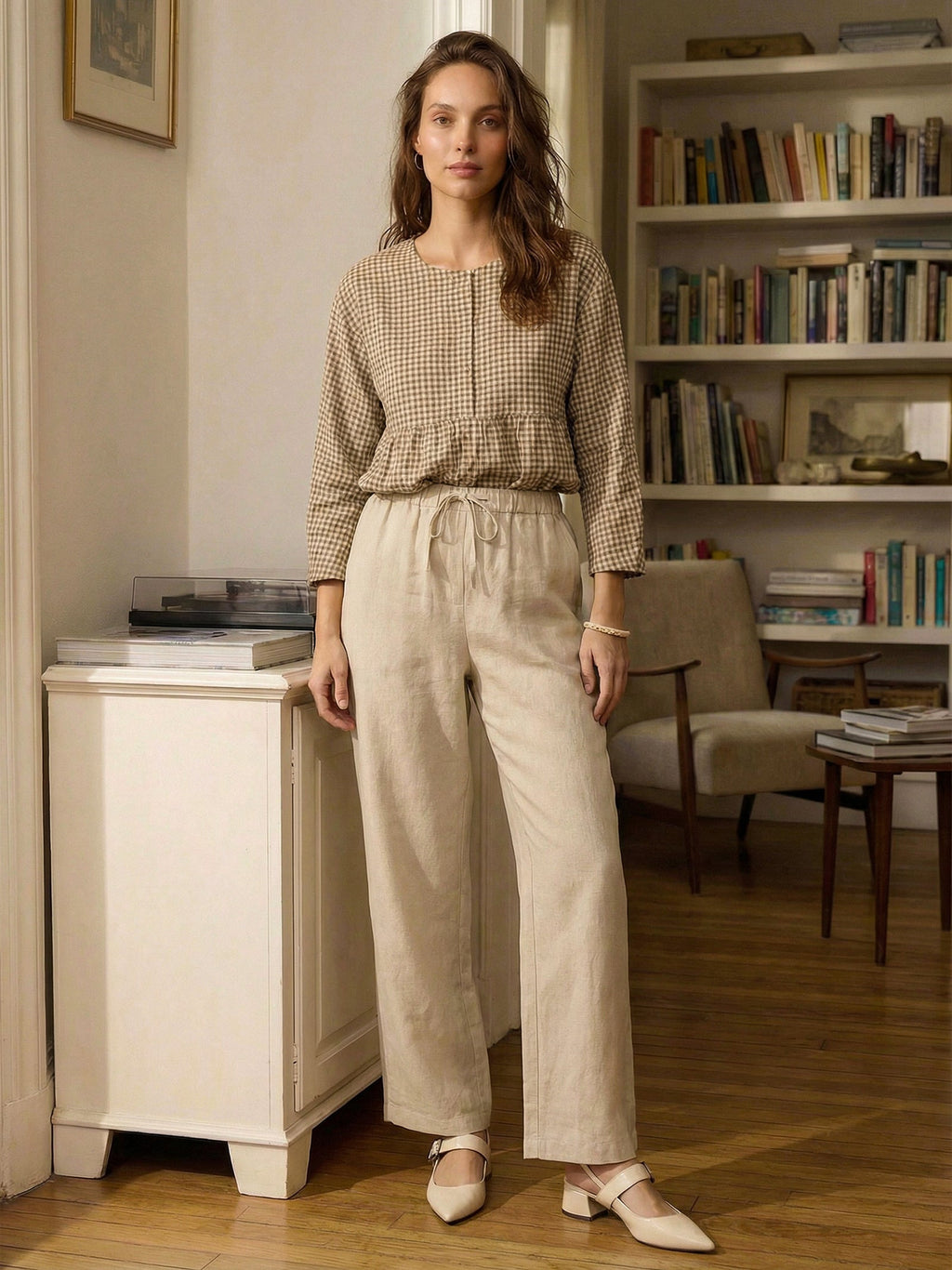 100% Linen Classic Pants LYON LINTICO