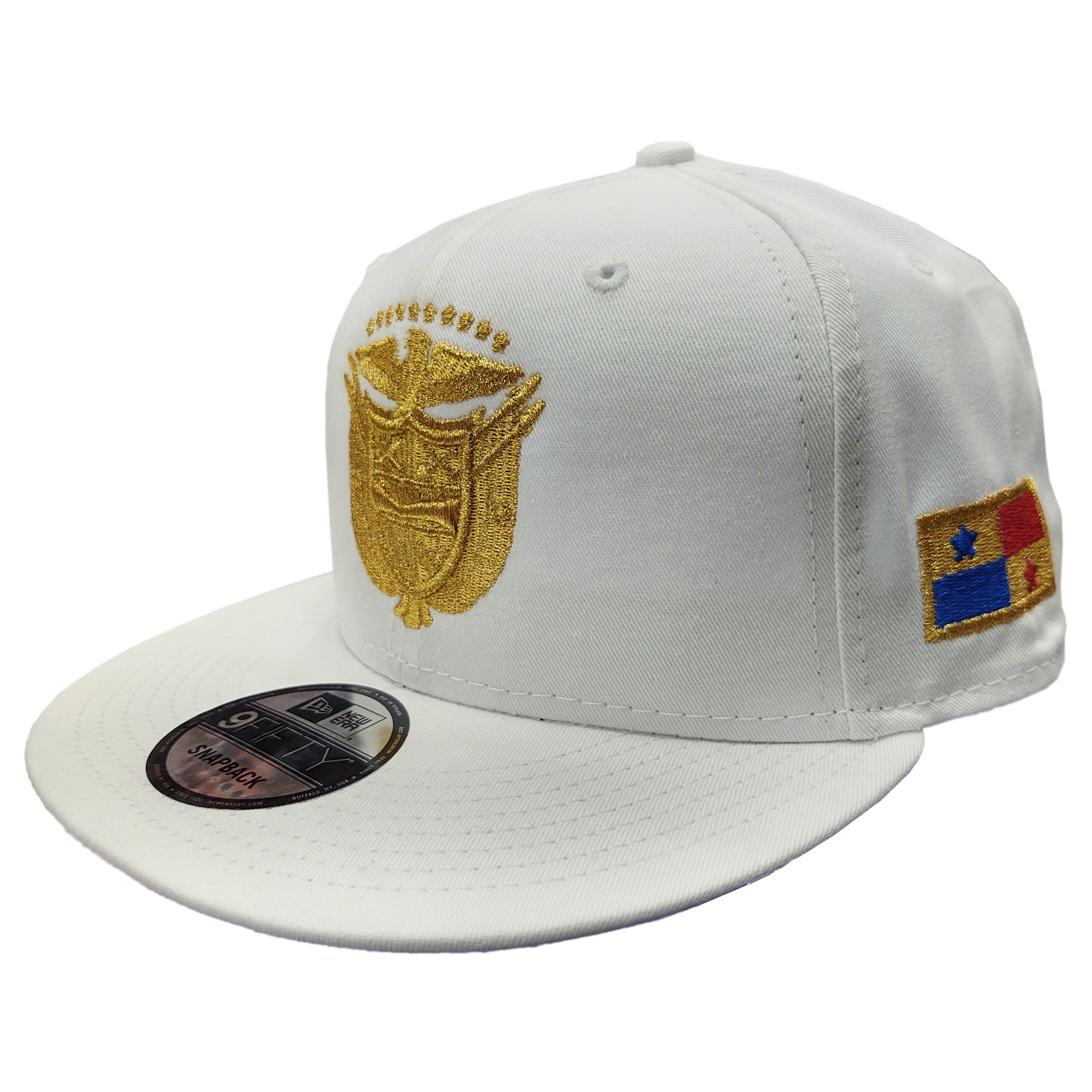 SnapBack Panama Hats with Embroidered Panama Shield and Flag Peligro Sports