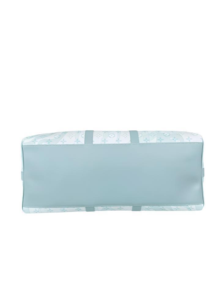 Louis Vuitton White & Blue Aquagarden Monogram Keepall 50 Banlieue91