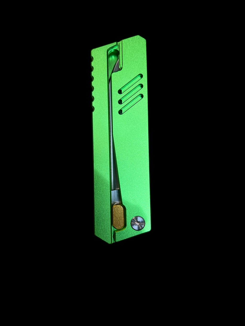Thumb Switch "Gravity" Knives - Includes Leather Case (3cR13 Steel) Wood Shark Co.
