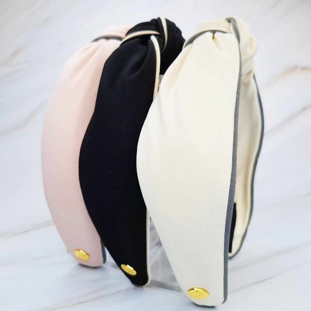 Piped Border Preppy Headband