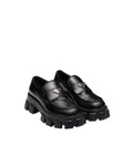 Prada Monolith brushed leather loafers