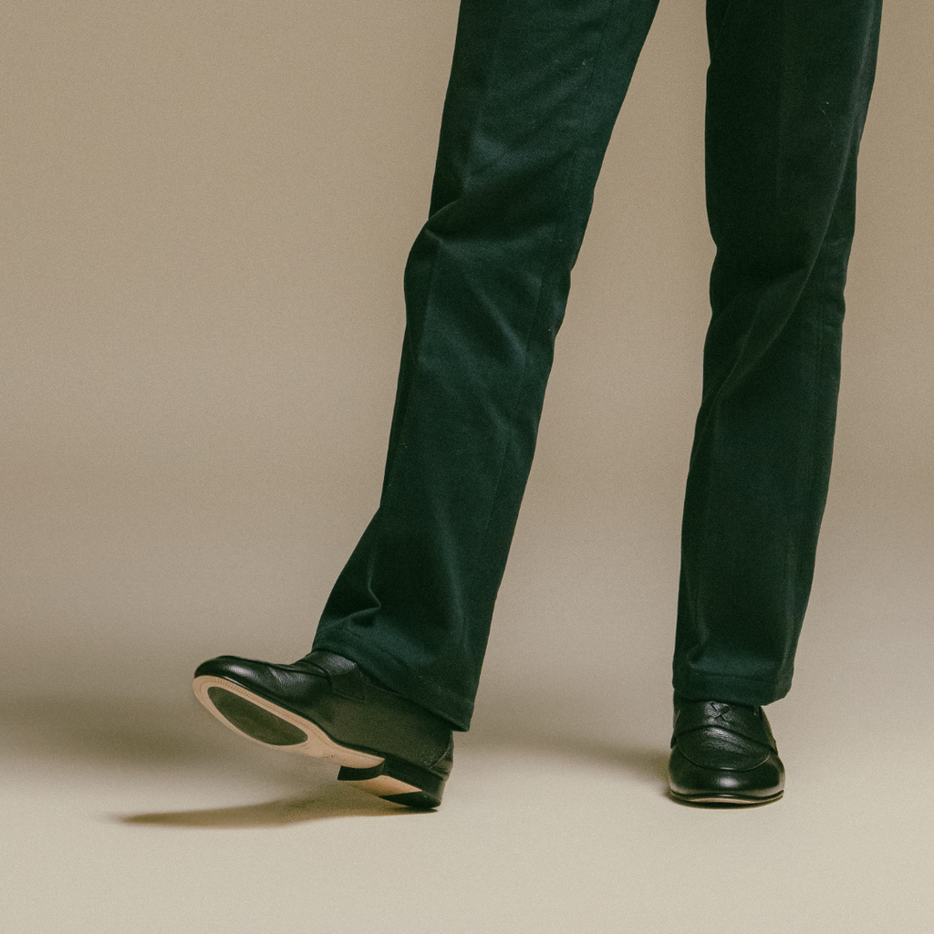 Men's Black Leather Centesimo Del Toro Shoes