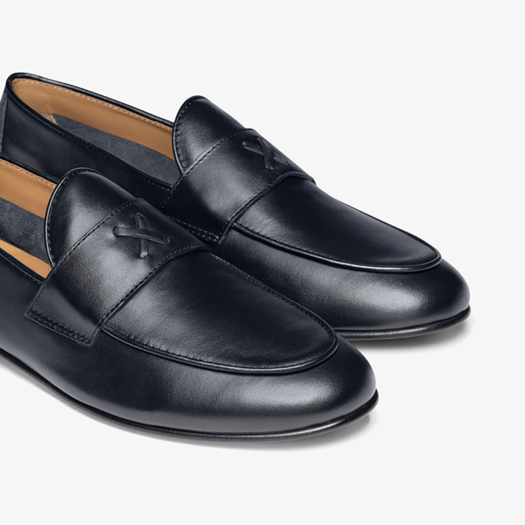 Men's Black Leather Centesimo Del Toro Shoes