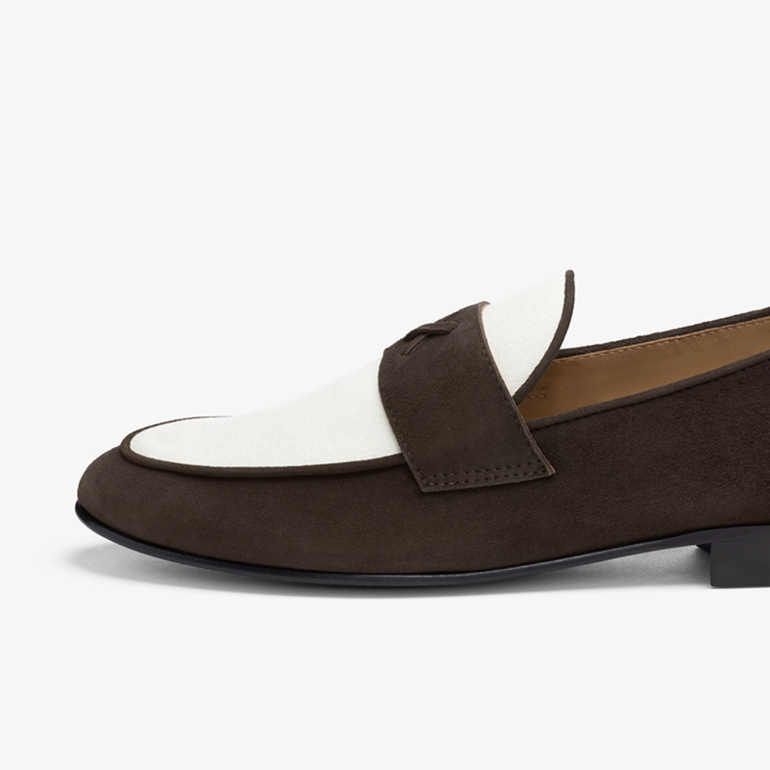Men's Brown Suede & White Canvas Centesimo Del Toro Shoes