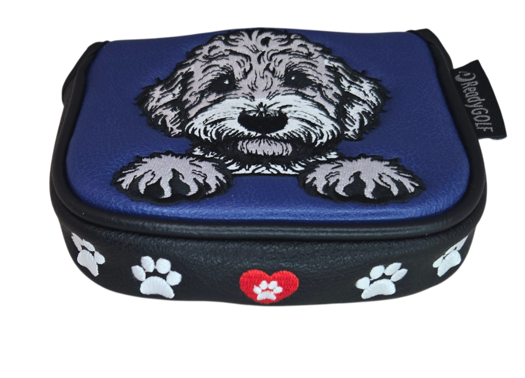 L.A.B. MEZZ OZ Embroidered Center Shaft Putter Cover by ReadyGOLF - Labradoodle