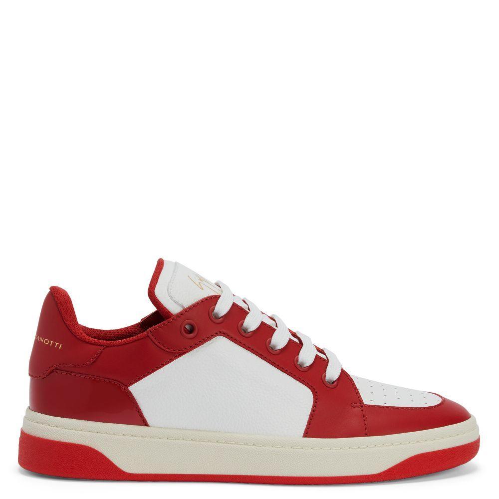 Giuseppe Zanotti GZ94 Premium Low-Top Sneakers In White Leather With Black Accents Banlieue91