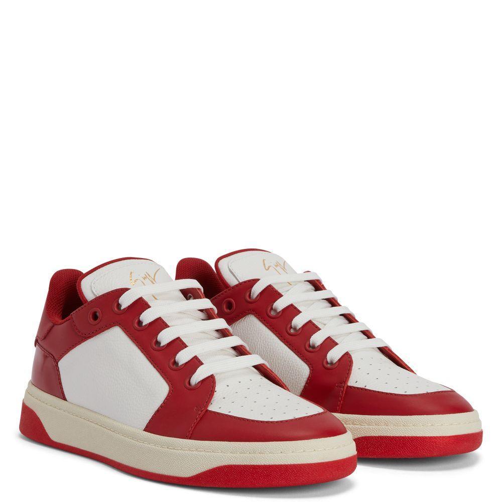 Giuseppe Zanotti GZ94 Premium Low-Top Sneakers In White Leather With Black Accents Banlieue91
