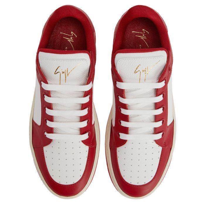 Giuseppe Zanotti GZ94 Premium Low-Top Sneakers In White Leather With Black Accents Banlieue91