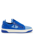 Giuseppe Zanotti GZ94 Sneakers in Cornflower-Blue Leather with Unique Graffio Appliqué Banlieue91
