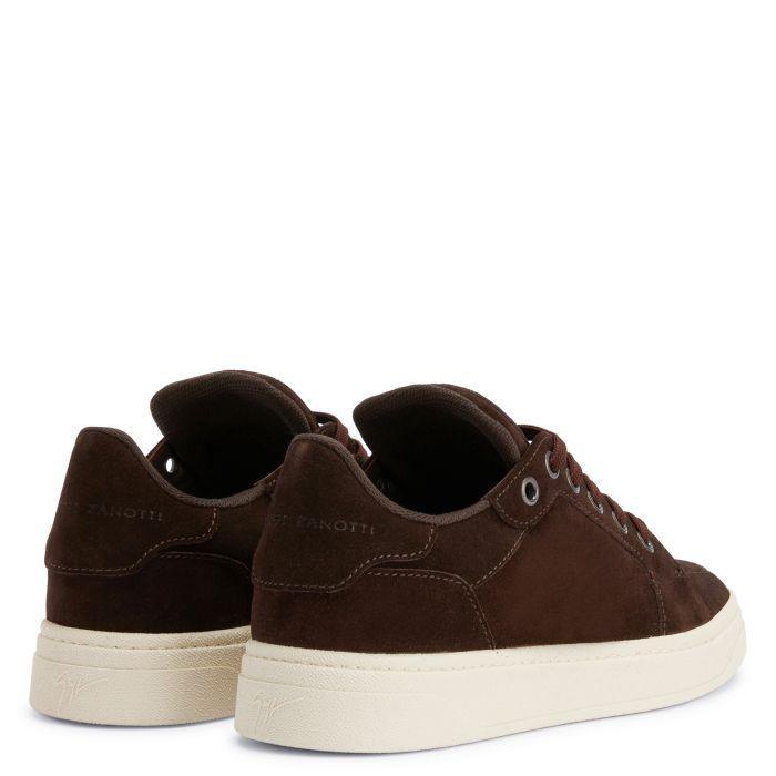 Giuseppe Zanotti GZ94 Men's Luxury Suede Lace-Up Sneakers with Unique Logo Detailing Banlieue91