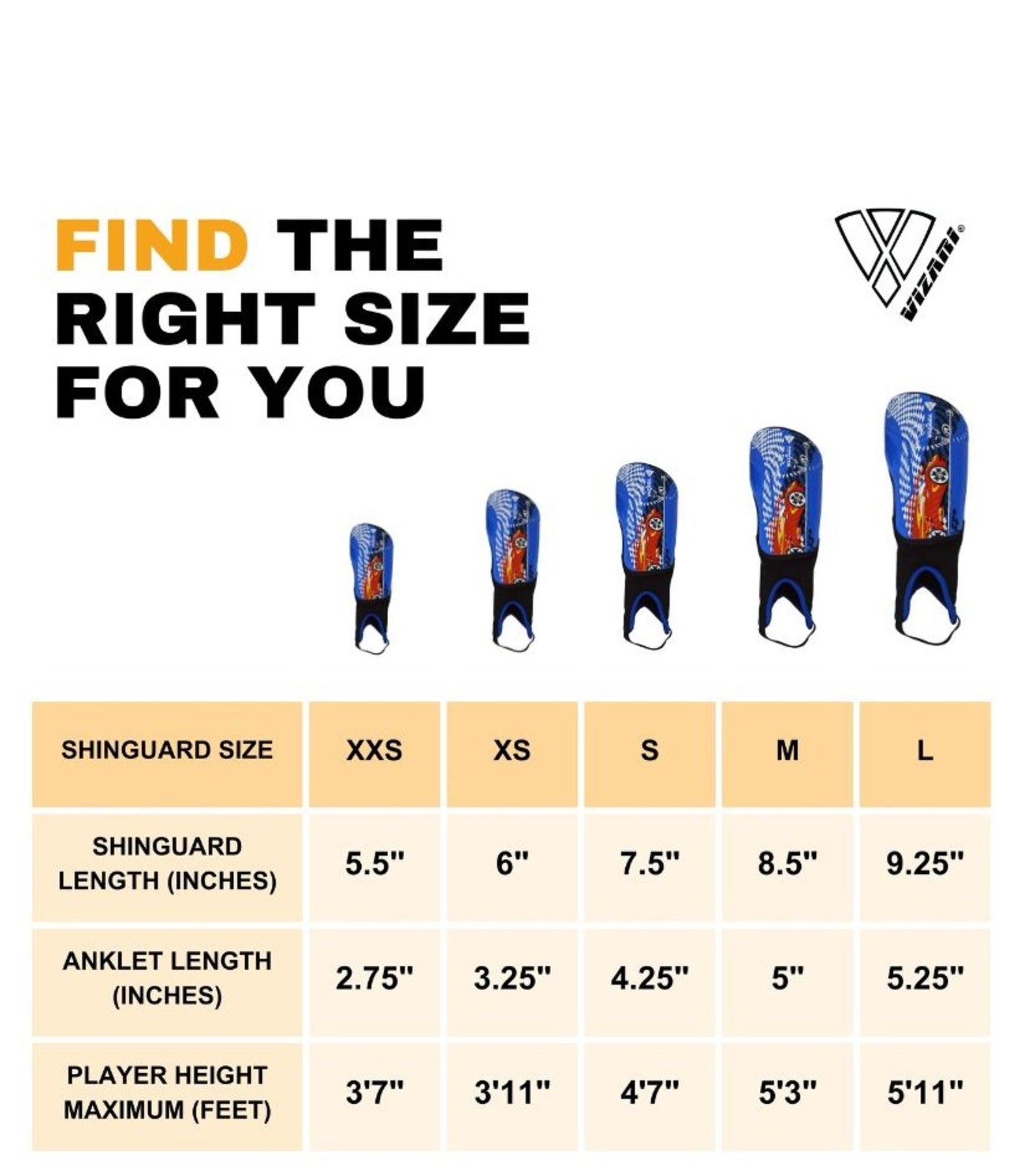 Vizari Racer Soccer Shin Guard with Ankle Protection – Blue/Red Vizari Sports