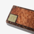 Cigar Travel Case - Redwood Burl Inlay - Personalized Brass Engraving - Spanish Cedar Lining Red Ridge Woodworking