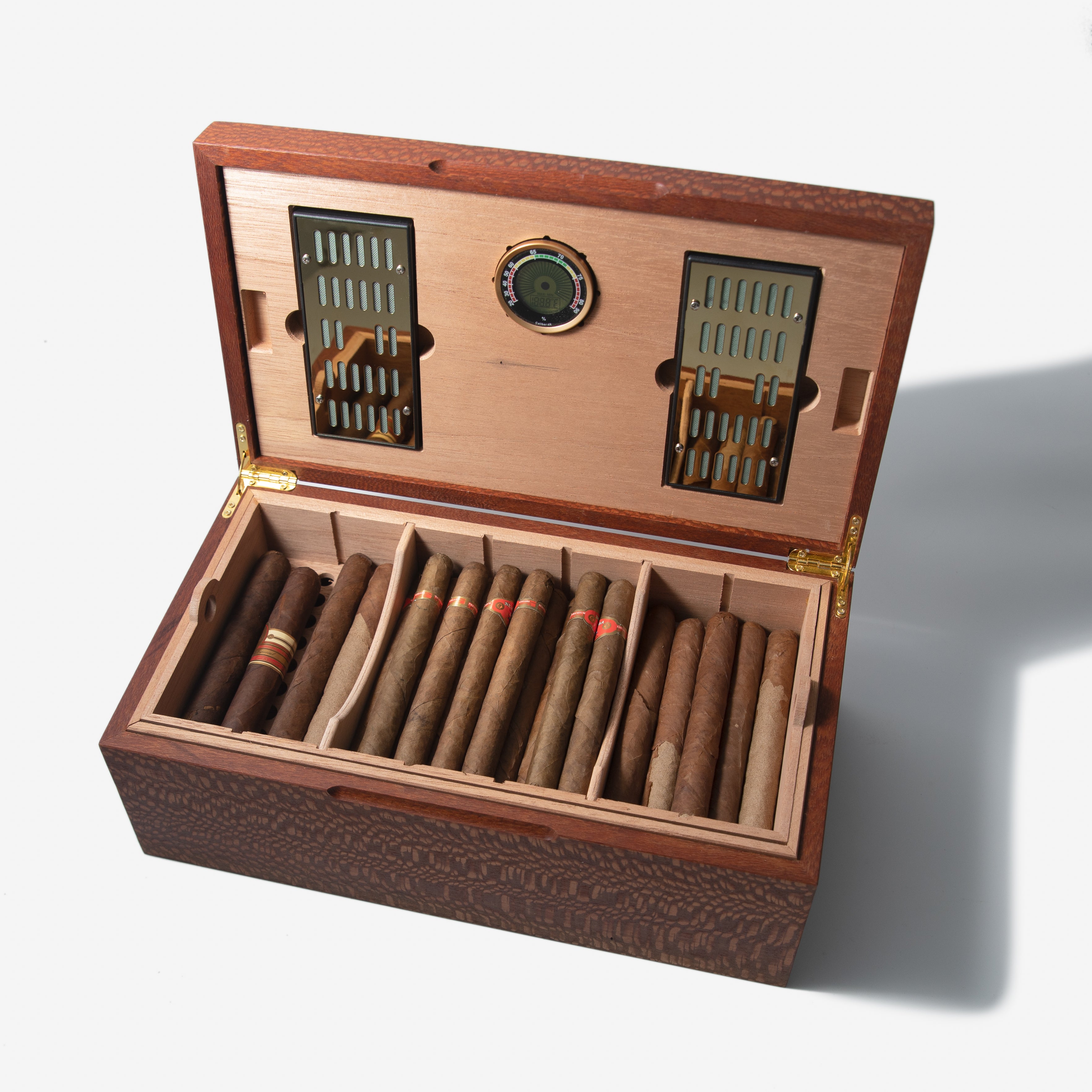 Cigar Humidor - Lacewood with Spanish Cedar Lining - 80 Capacity Red Ridge Woodworking