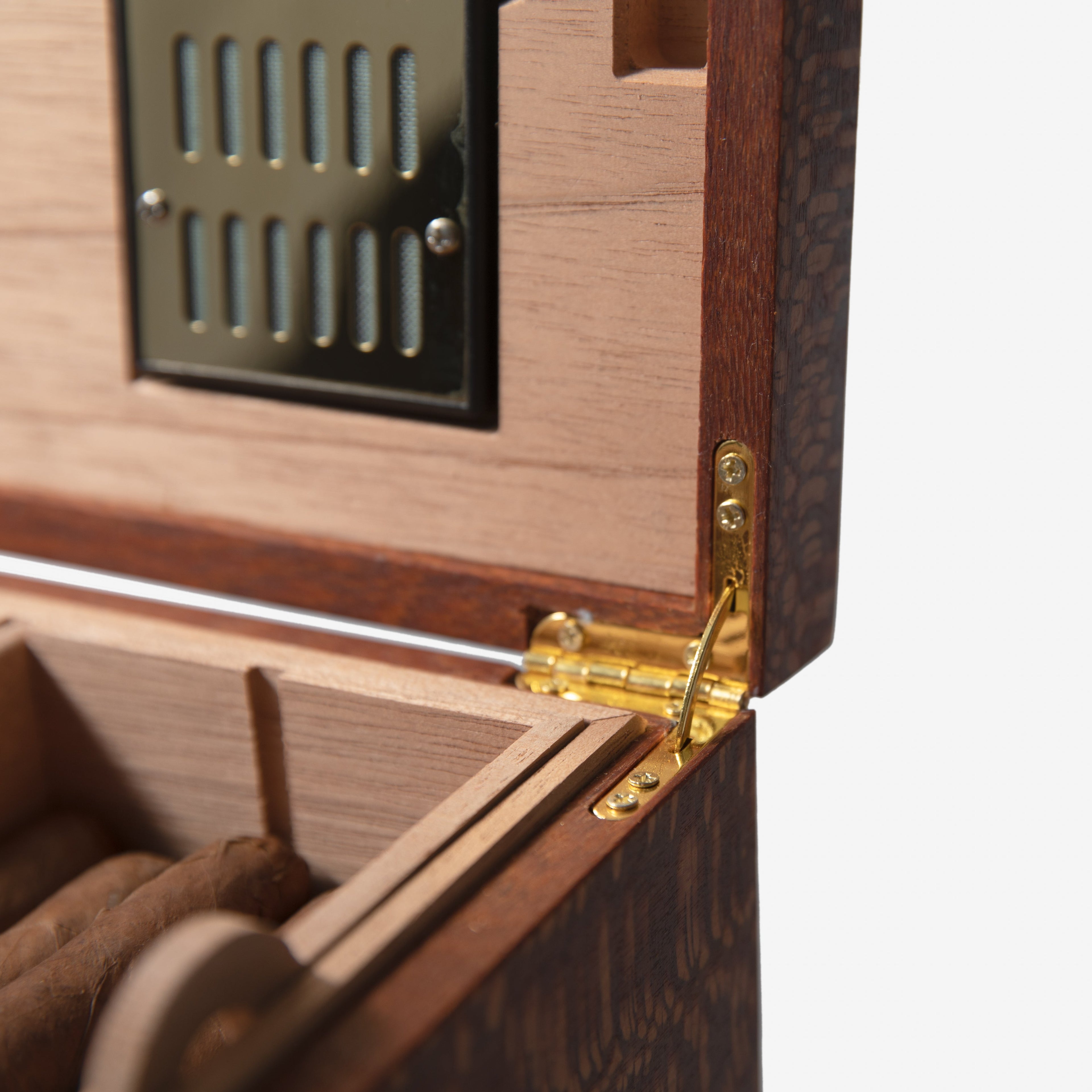 Cigar Humidor - Lacewood with Spanish Cedar Lining - 80 Capacity Red Ridge Woodworking