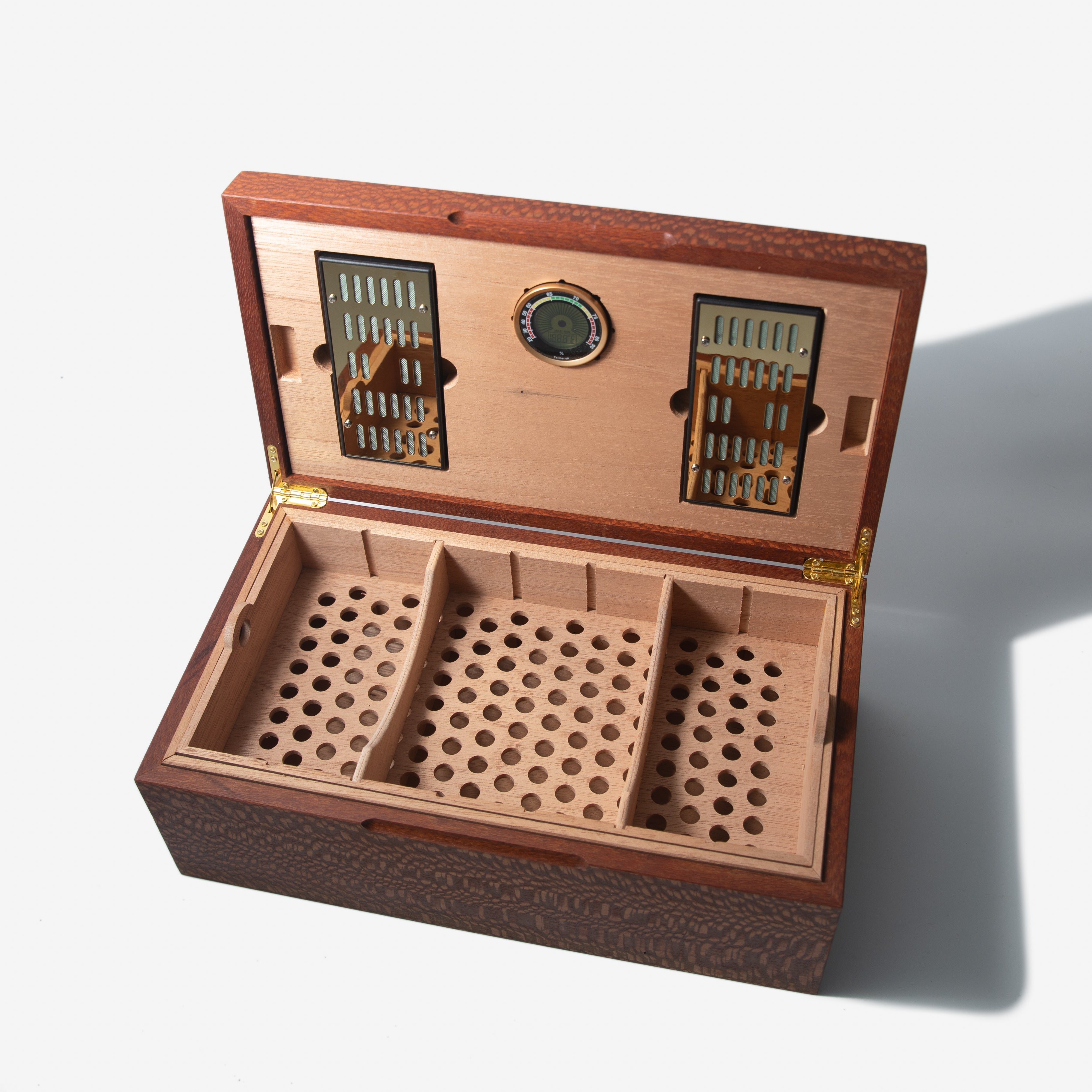 Cigar Humidor - Lacewood with Spanish Cedar Lining - 80 Capacity Red Ridge Woodworking
