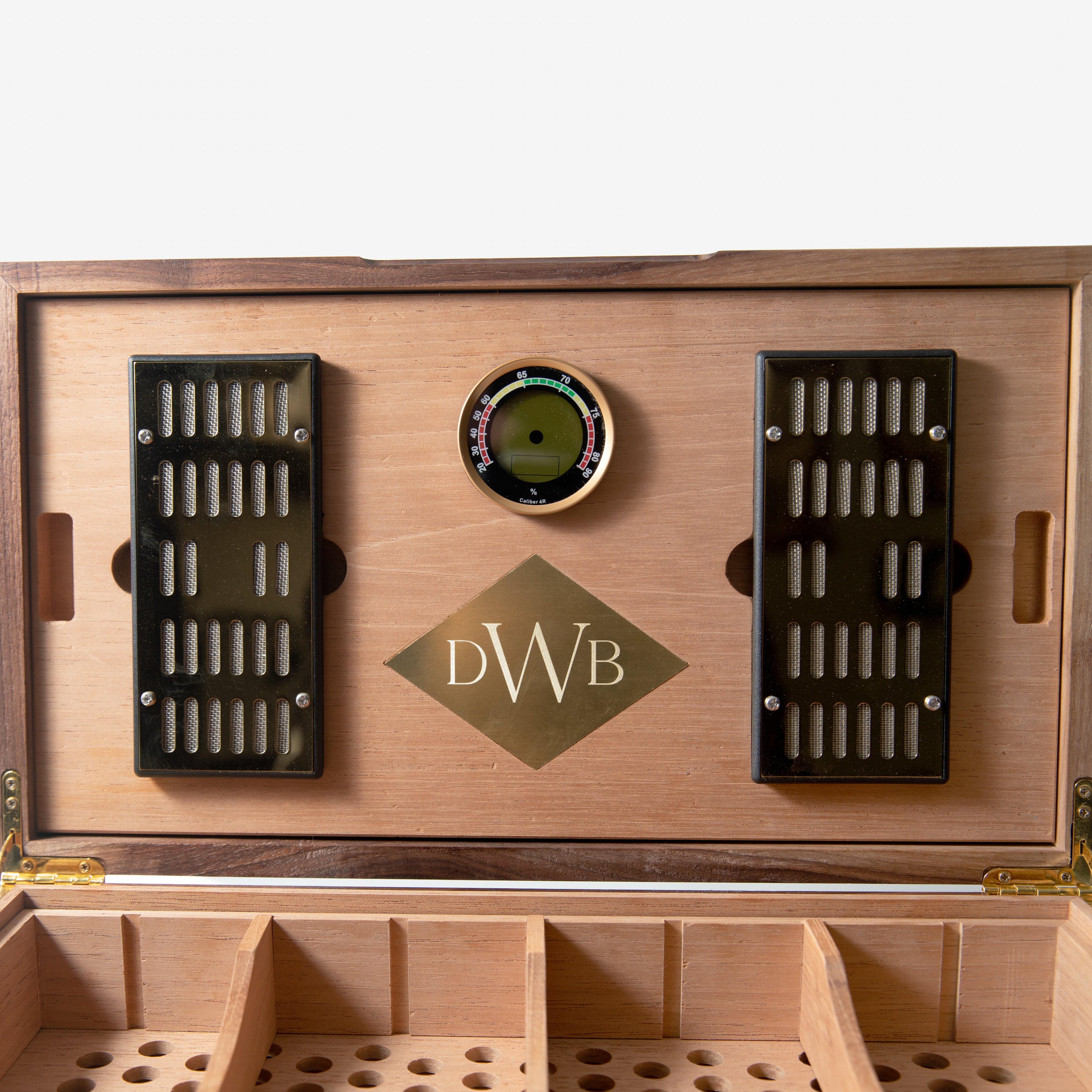 Cigar Humidor - Black Walnut with Spanish Cedar Lining - 80 Capacity Red Ridge Woodworking