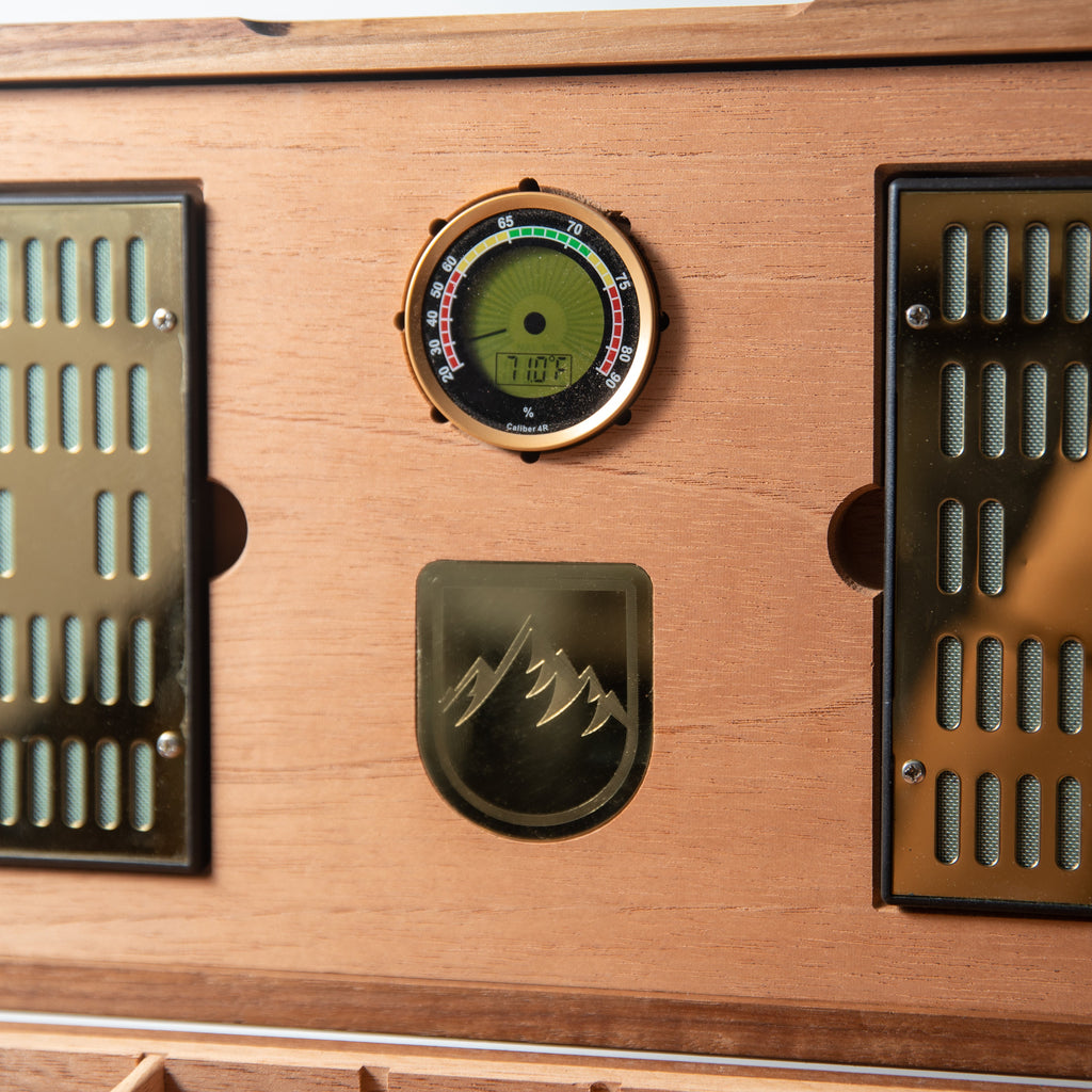 Cigar Humidor - Black Walnut with Spanish Cedar Lining - 80 Capacity Red Ridge Woodworking