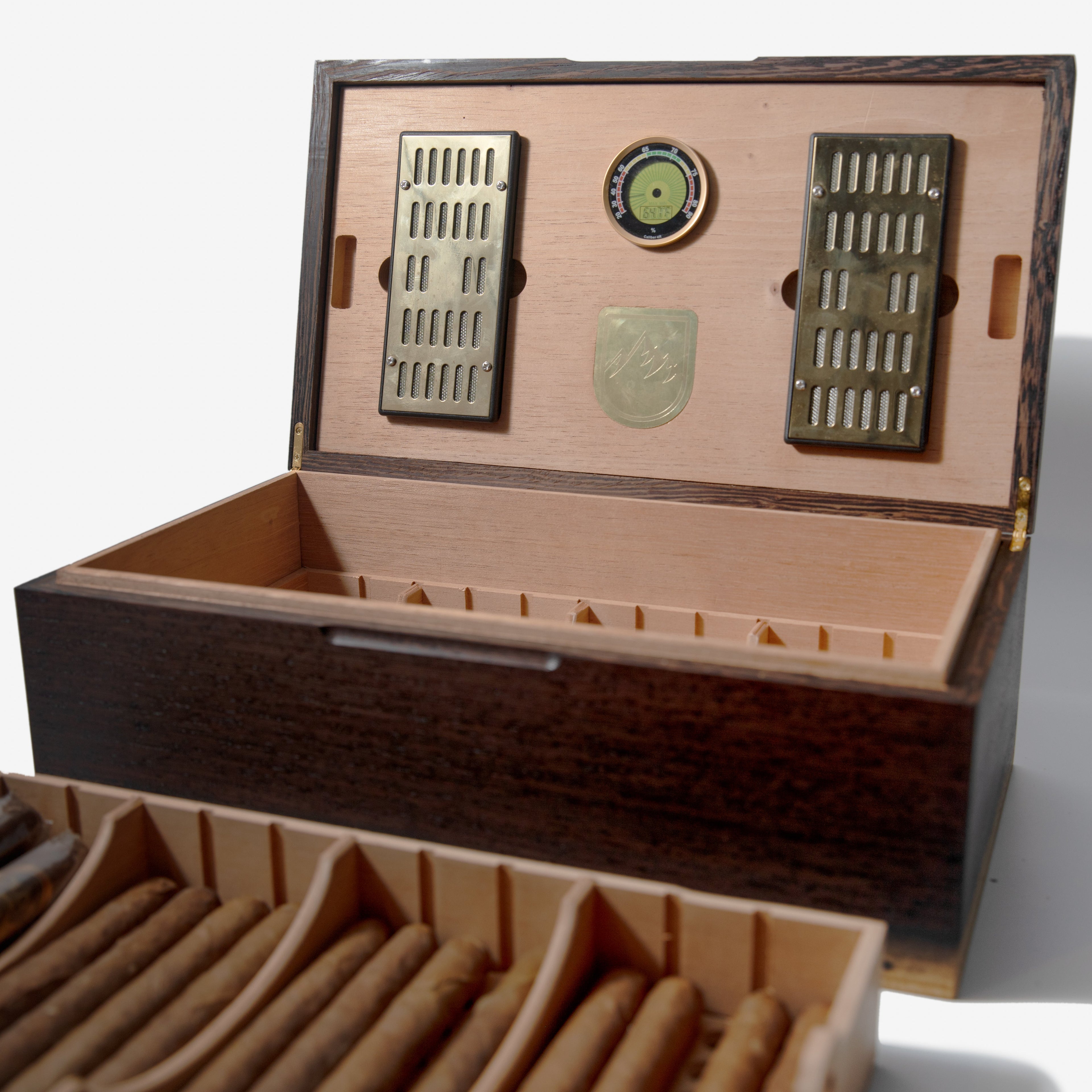 Cigar Humidor - Wenge with Spanish Cedar Lining - 80 Capacity Red Ridge Woodworking