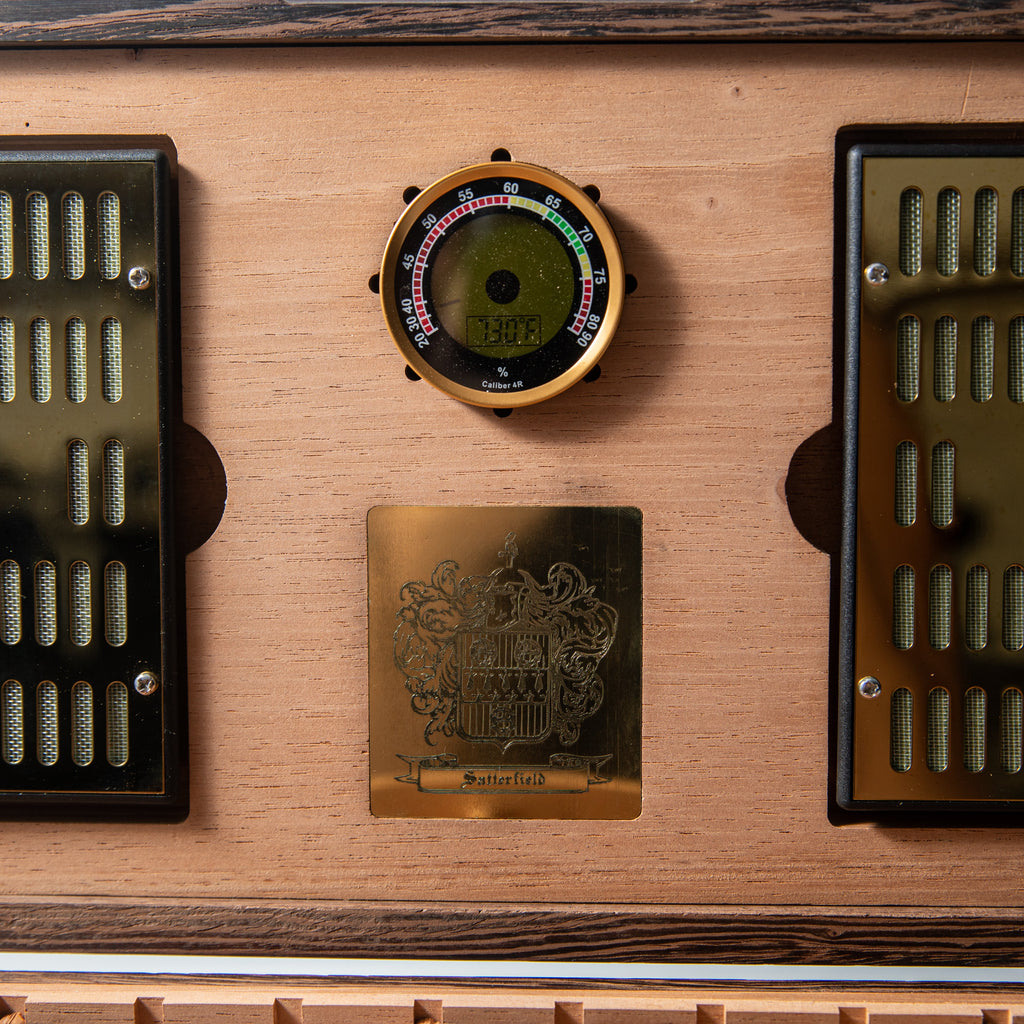 Cigar Humidor - Wenge with Spanish Cedar Lining - 80 Capacity Red Ridge Woodworking