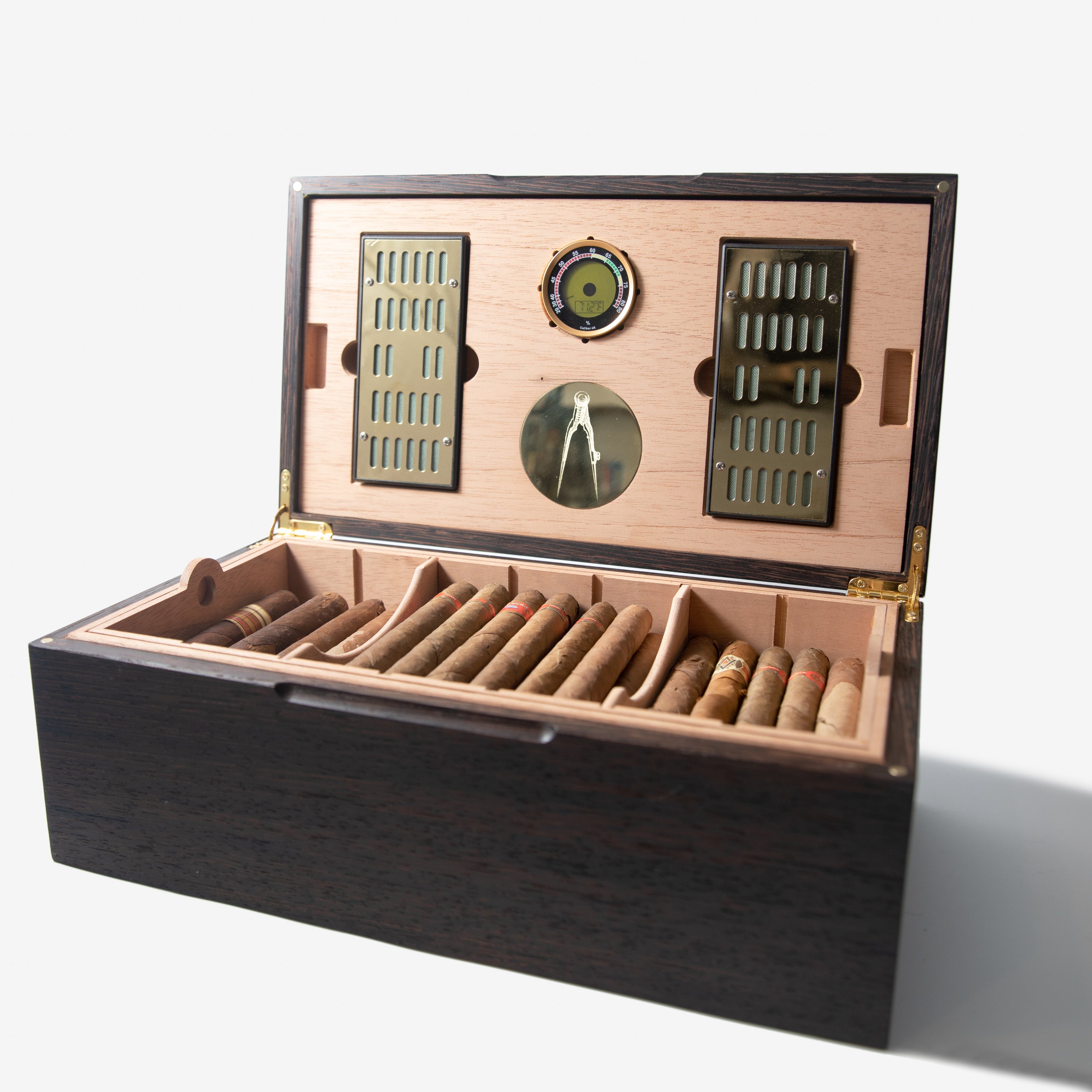 Cigar Humidor - Wenge with Spanish Cedar Lining - 80 Capacity Red Ridge Woodworking