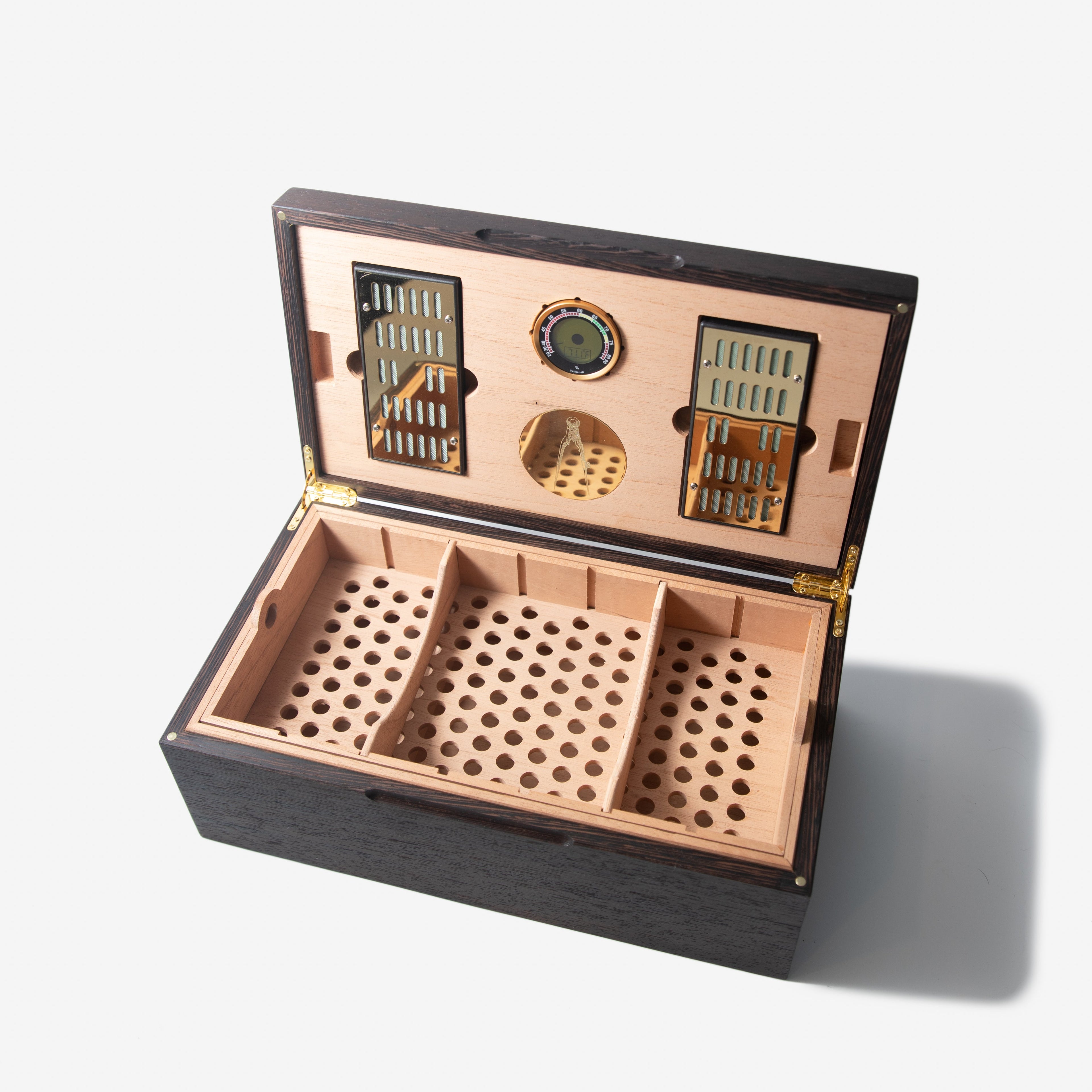 Cigar Humidor - Wenge with Spanish Cedar Lining - 80 Capacity Red Ridge Woodworking