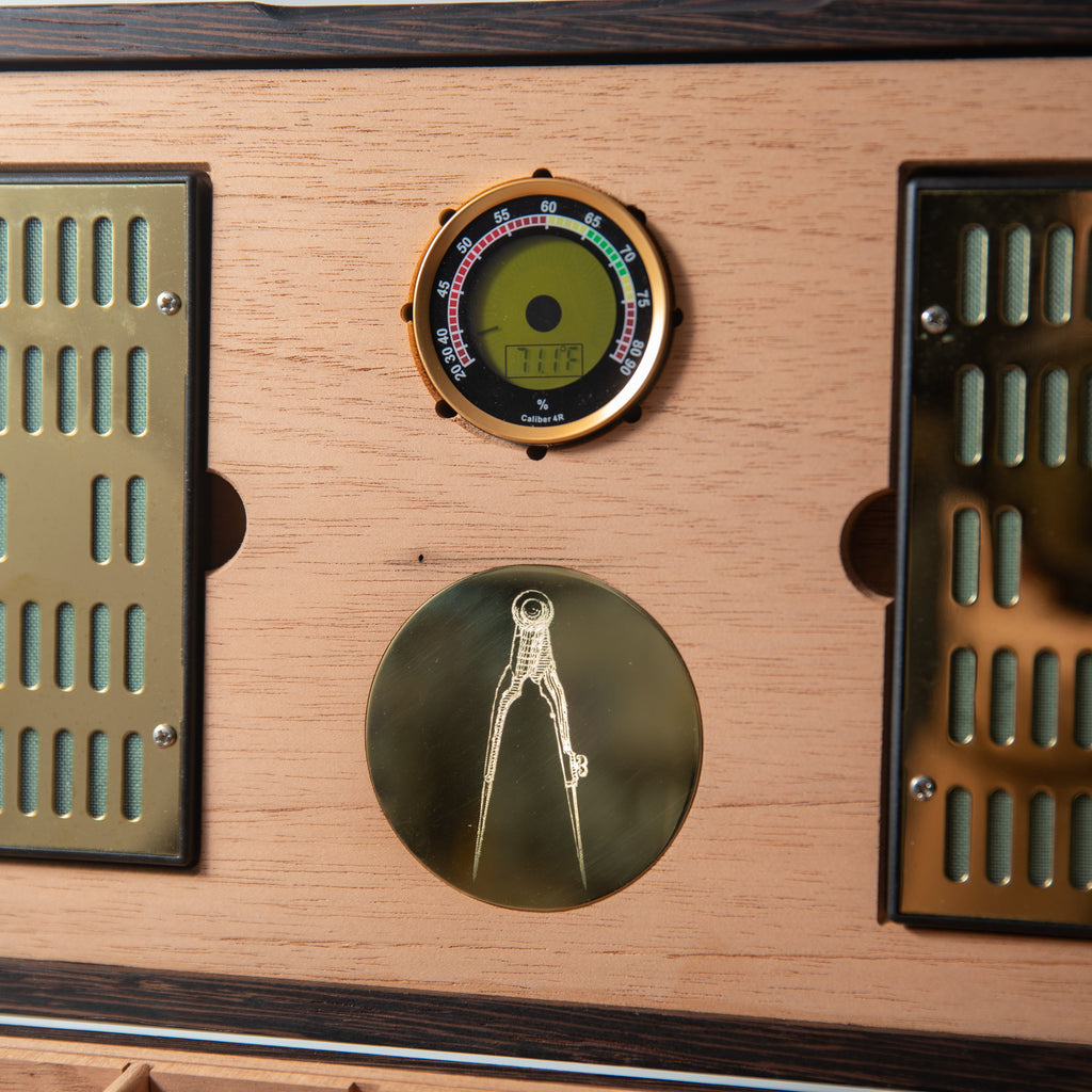 Cigar Humidor - Wenge with Spanish Cedar Lining - 80 Capacity Red Ridge Woodworking