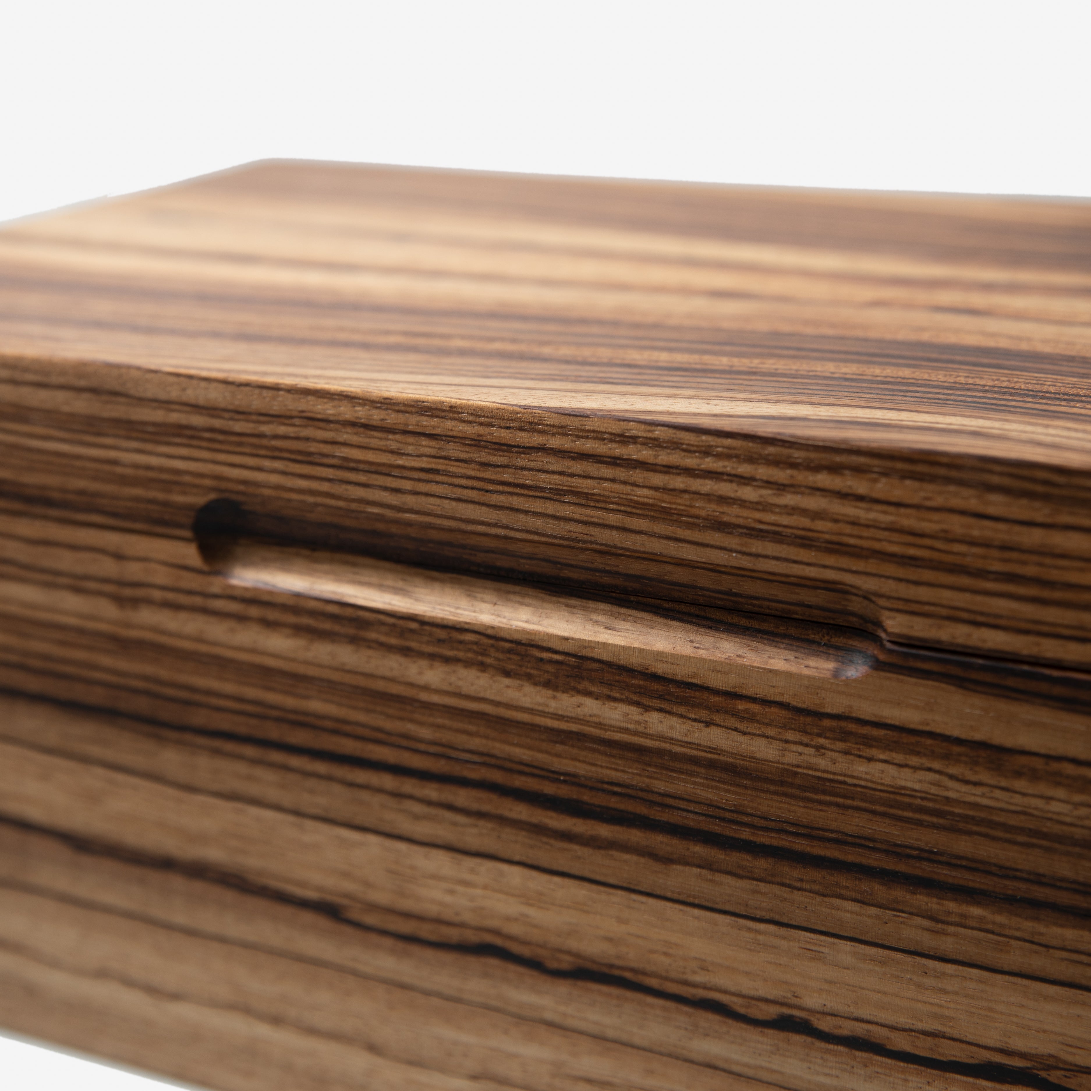 Cigar Humidor - Zebrawood with Spanish Cedar Lining - 80 Capacity Red Ridge Woodworking