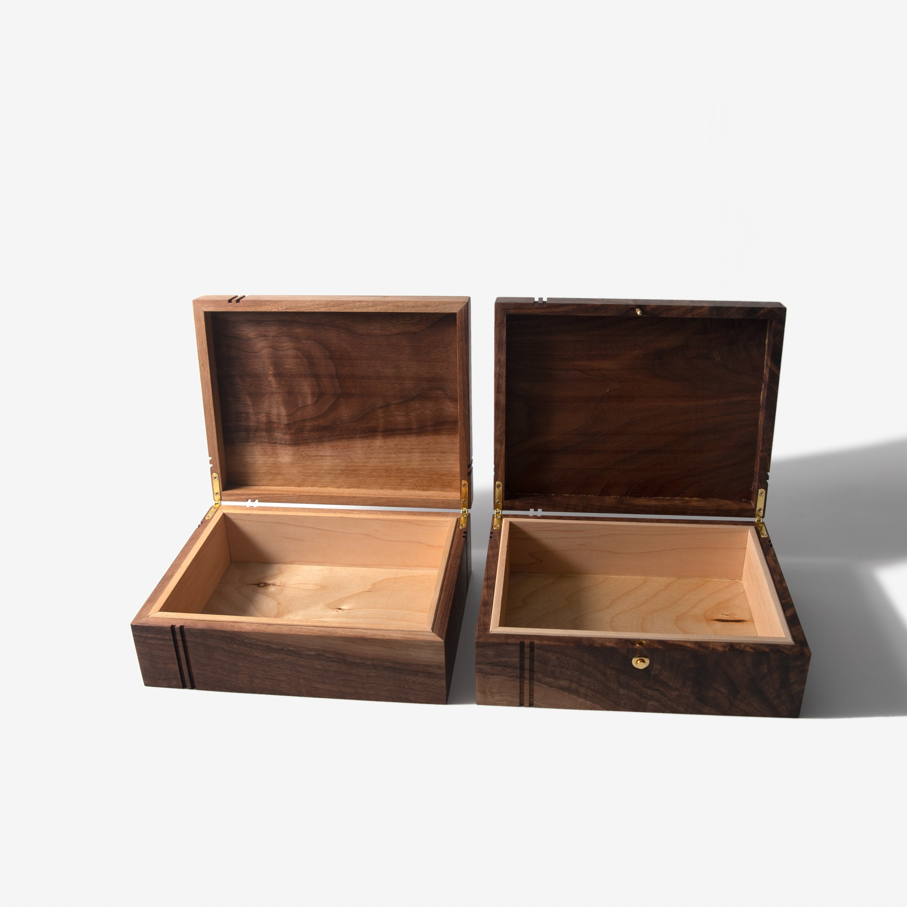 Keepsake Box - Black Walnut and Maple Red Ridge Woodworking