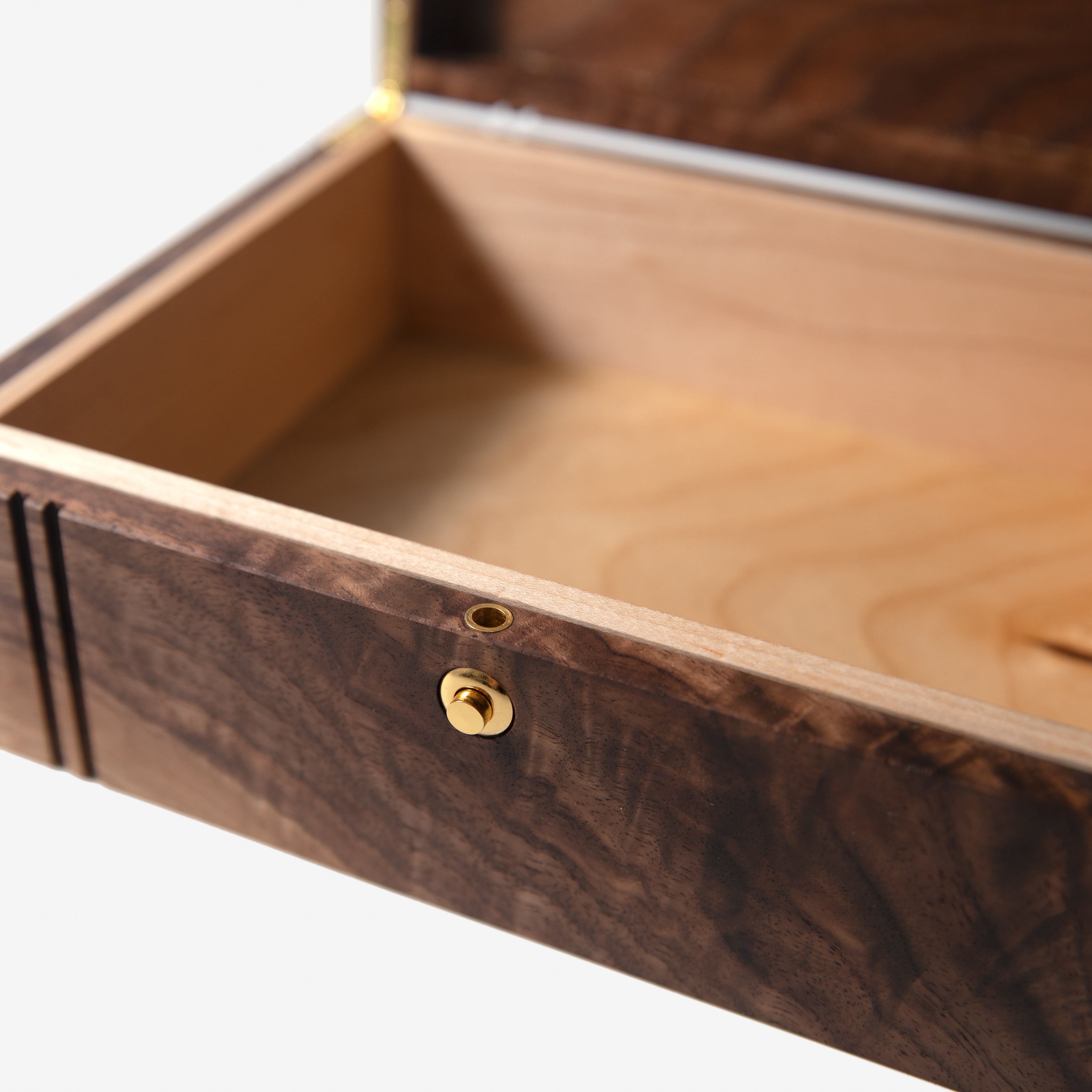 Keepsake Box - Black Walnut and Maple Red Ridge Woodworking