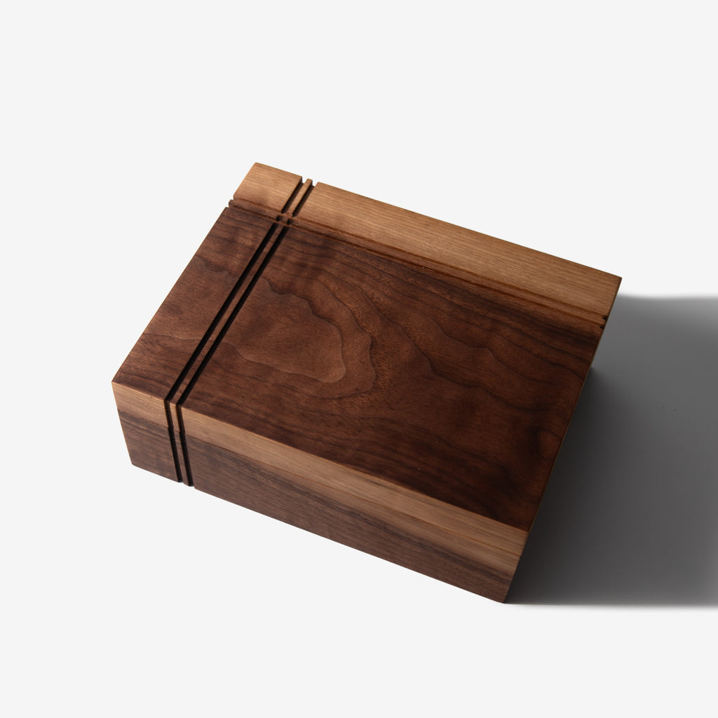 Keepsake Box - Black Walnut and Maple Red Ridge Woodworking