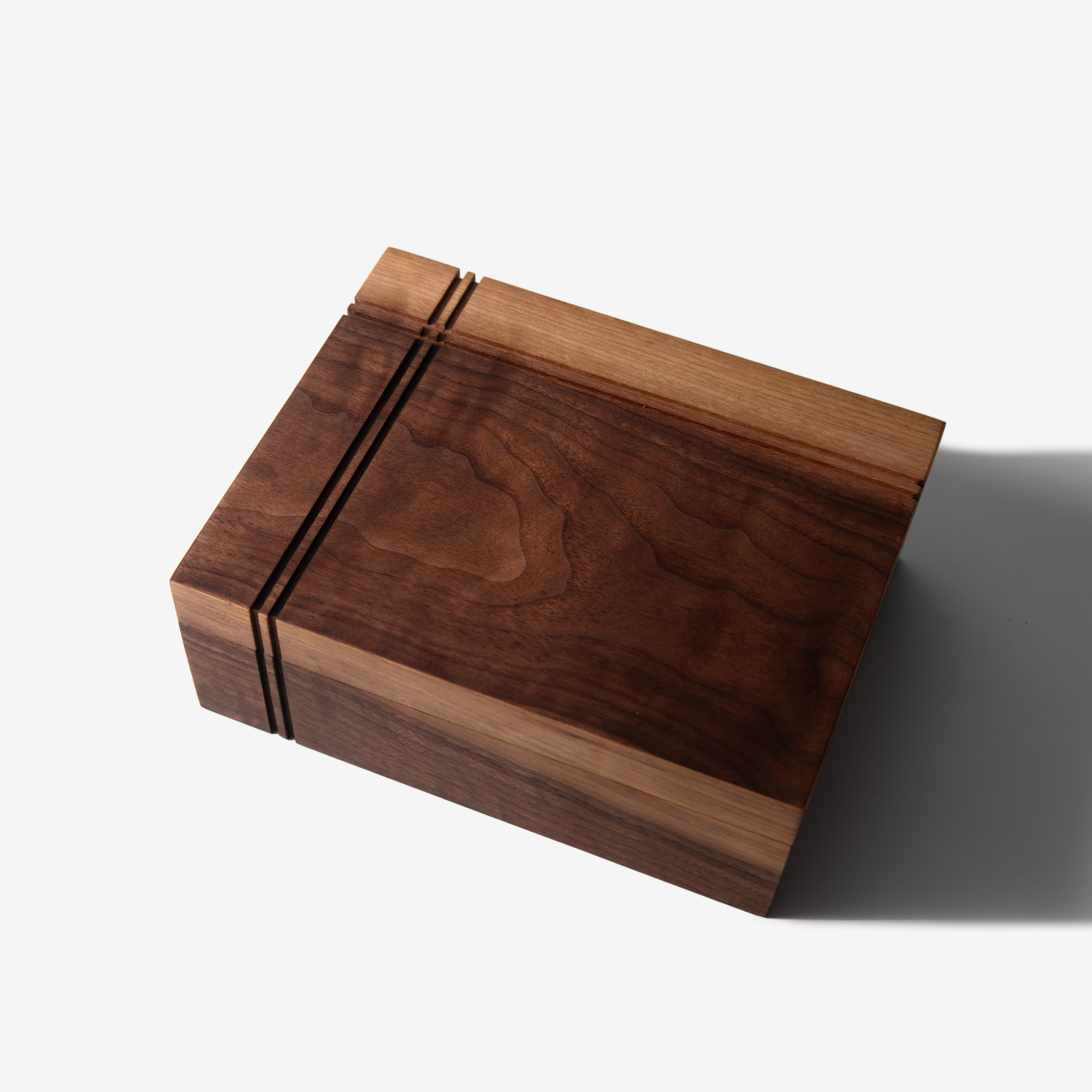 Keepsake Box - Black Walnut and Maple Red Ridge Woodworking