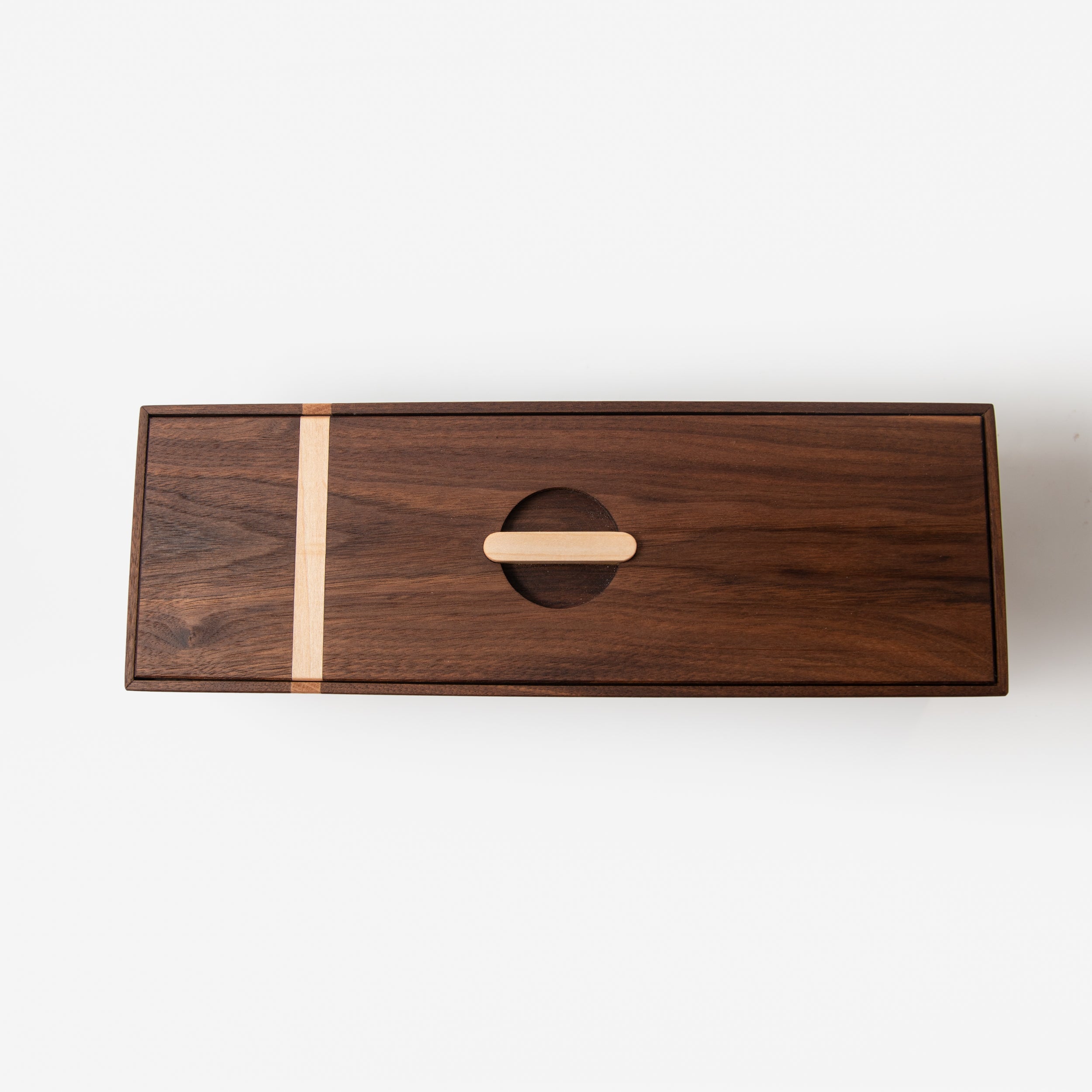Tea Box - Black Walnut and Maple - 5 Compartments Red Ridge Woodworking