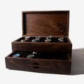 Watch Box with Drawer - Solid Black Walnut - 12 to 16 Watch Compartments Red Ridge Woodworking