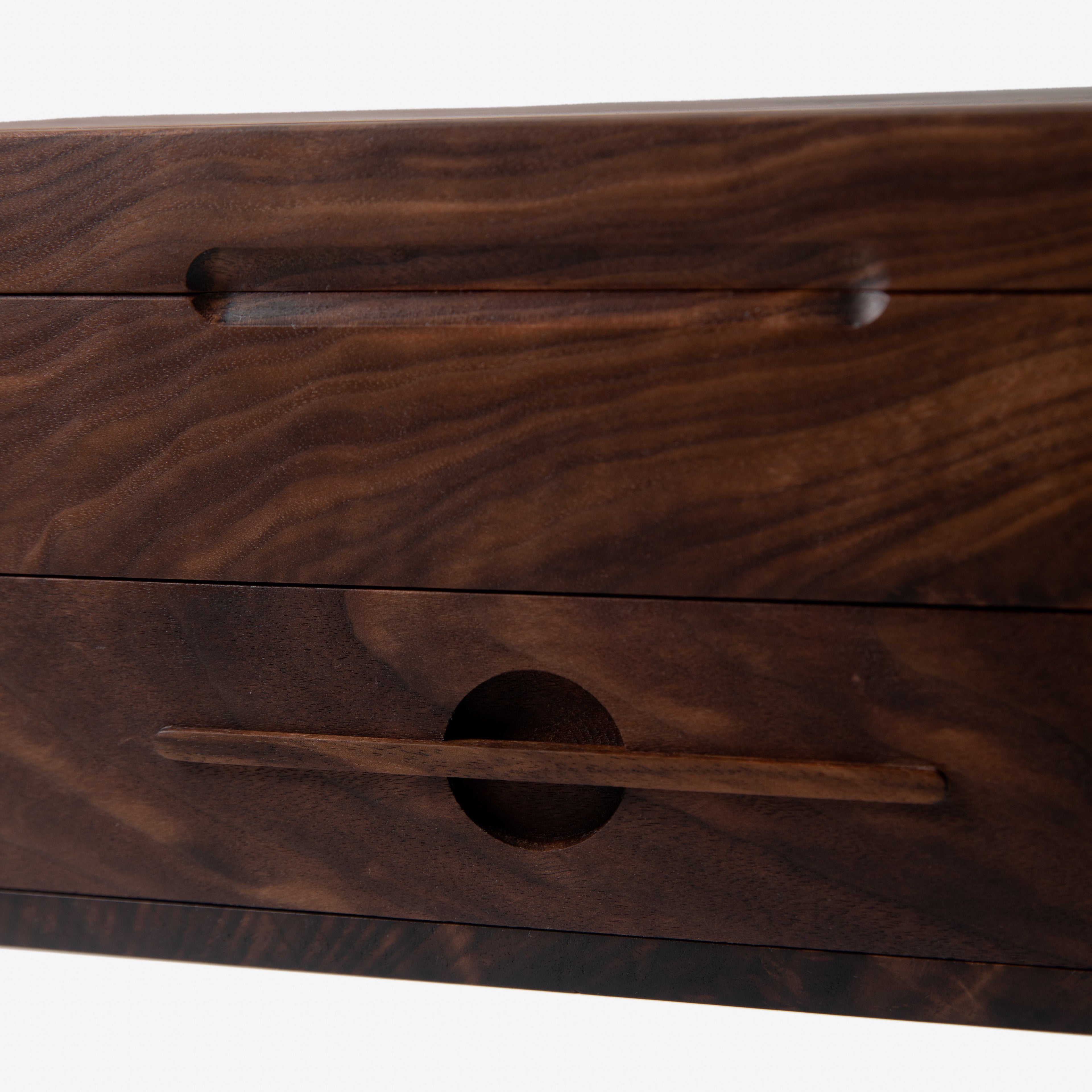 Watch Box with Drawer - Solid Black Walnut - 12 to 16 Watch Compartments Red Ridge Woodworking