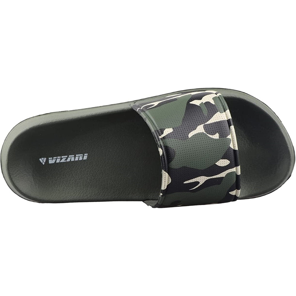 Vizari Youth Camo Soccer Slide Sandals – Green Khaki Vizari Sports