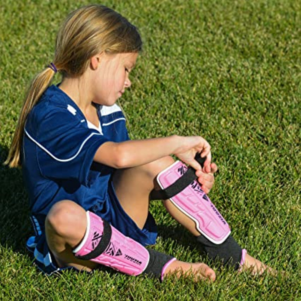 Vizari Malaga Soccer Shin Guards for Youth & Adults -Lightweight Ankle Protection – Pink Vizari Sports
