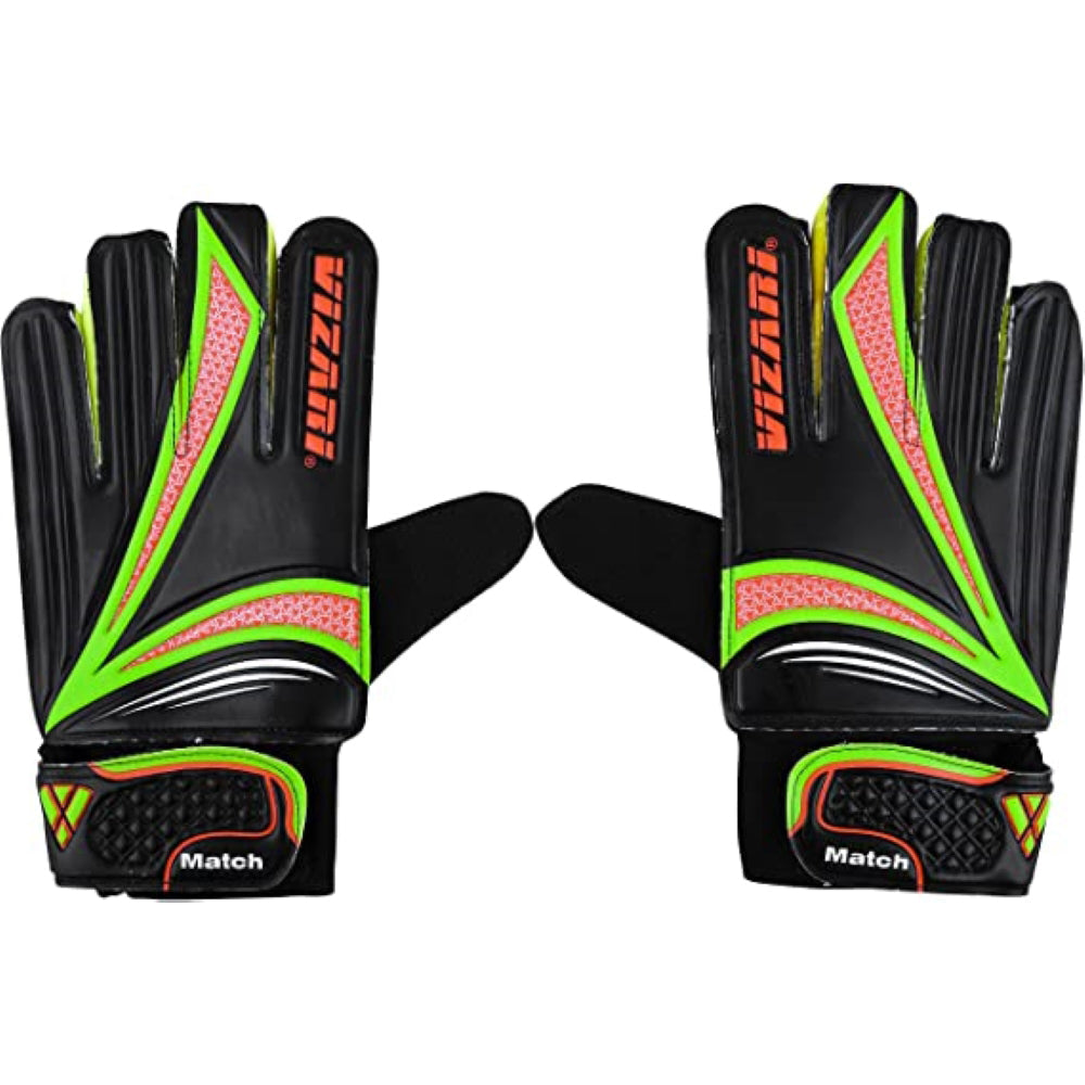 Junior Match Gloves-Black/Green Vizari Sports