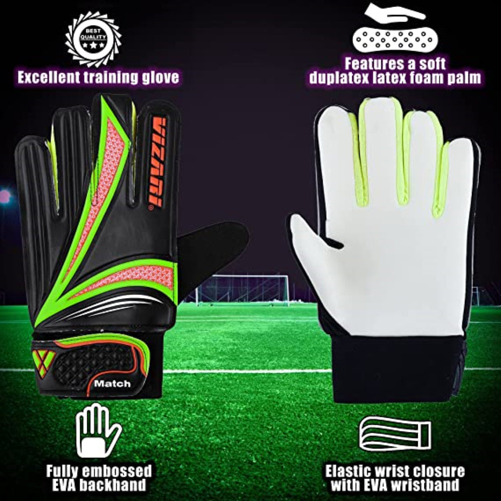 Junior Match Gloves-Black/Green Vizari Sports